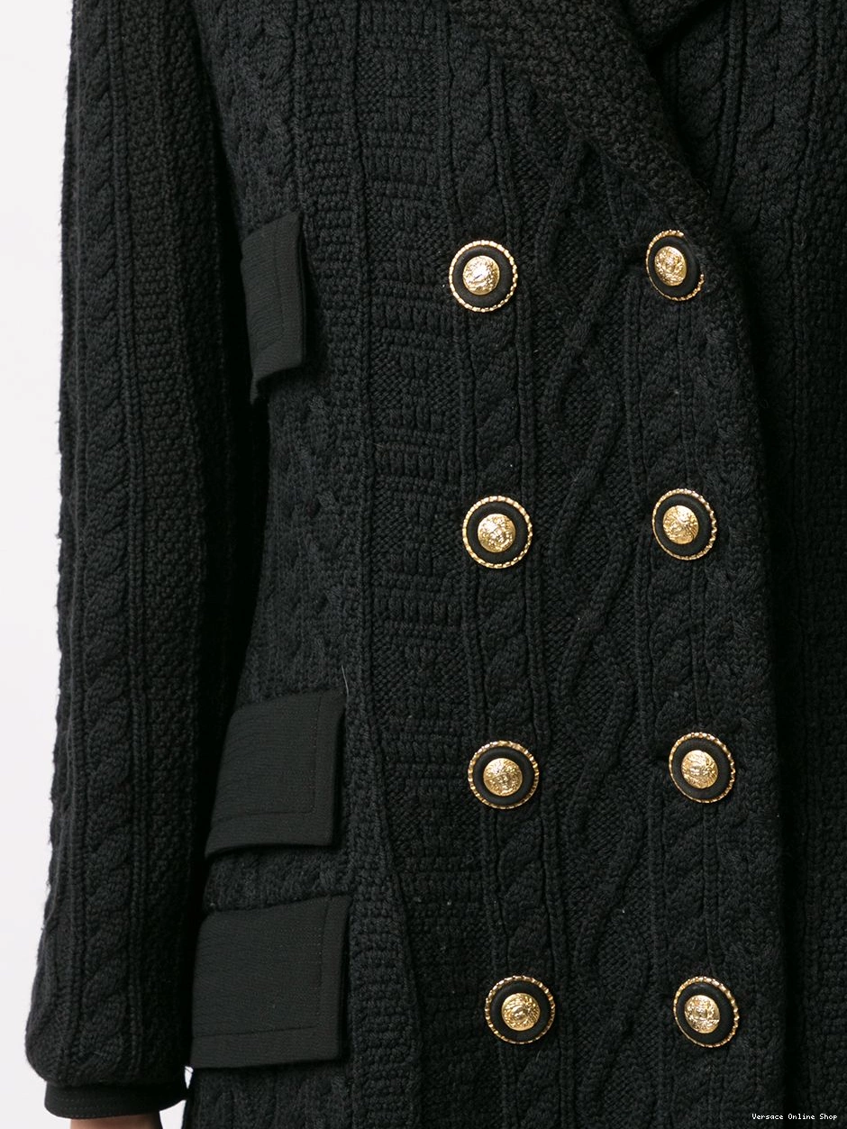 Cheap Women Medusa sleeve jacket button Versace double-breasted long 0814